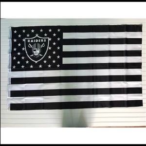 Oakland Raiders 3x5 Logo American Flag. *NEW*